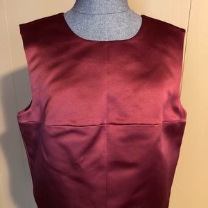 Milly Burgundy Peau de Soie Blouse